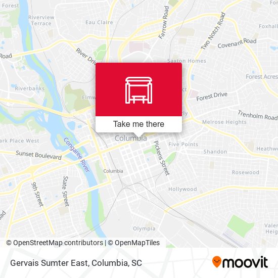 Mapa de Gervais Sumter East