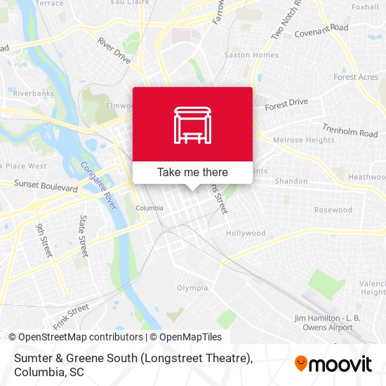 Sumter & Greene South (Longstreet Theatre) map