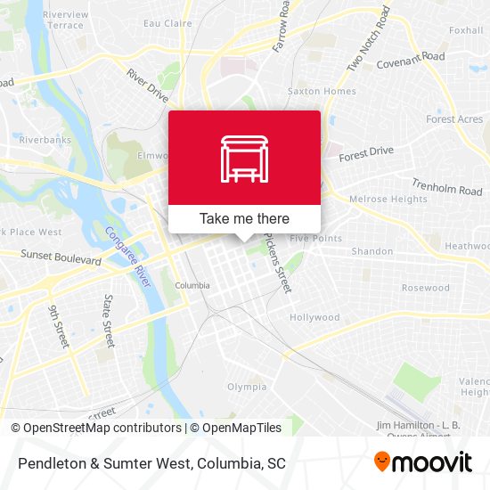 Mapa de Pendleton & Sumter West