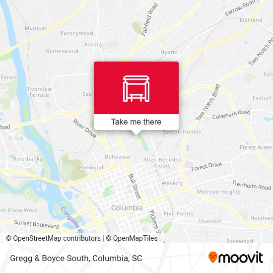 Gregg & Boyce South map