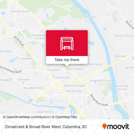 Zimalcrest & Broad River West map