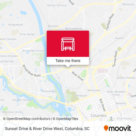 Sunset Drive & River Drive West map