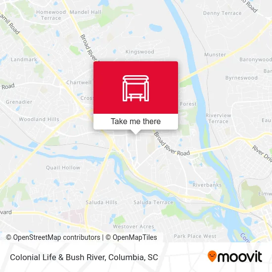 Colonial Life & Bush River map