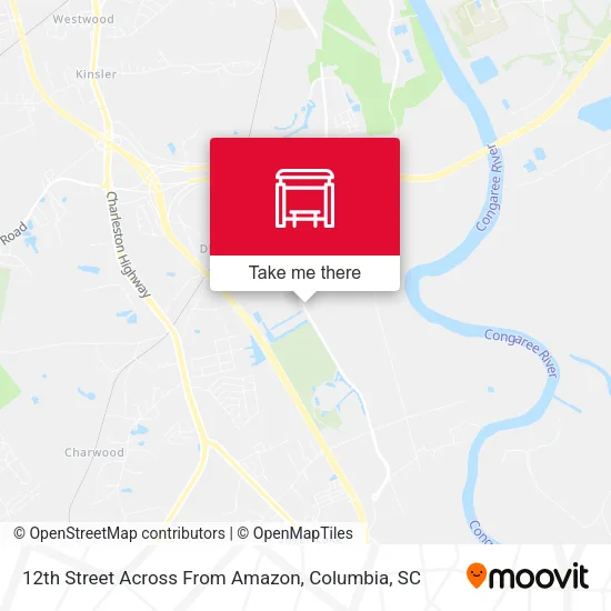 Mapa de 12th Street Across From Amazon
