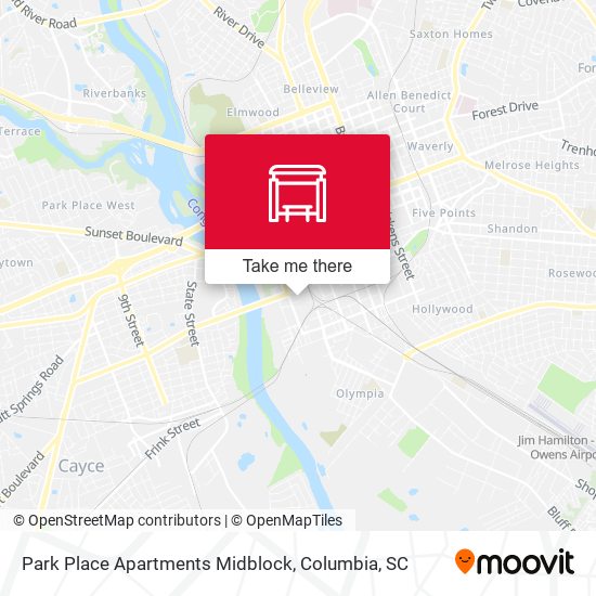 Mapa de Park Place Apartments Midblock