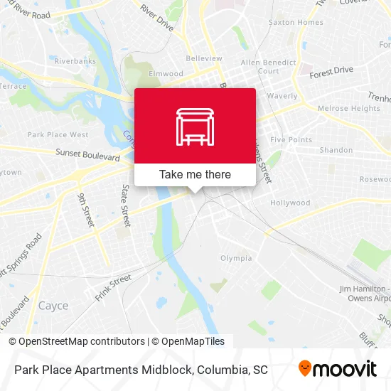 Mapa de Park Place Apartments Midblock