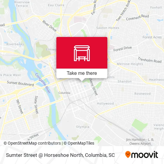 Mapa de Sumter Street @ Horseshoe North