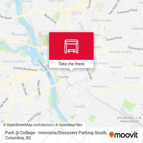Mapa de Park @ College - Innovista / Discovery Parking South