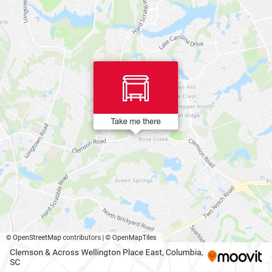 Clemson & Across Wellington Place East map