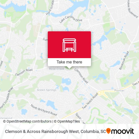 Mapa de Clemson & Across Rainsborough West