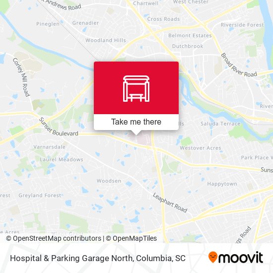 Hospital & Parking Garage North map