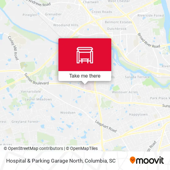 Hospital & Parking Garage North map