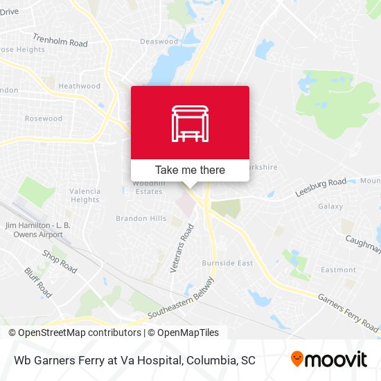 Wb Garners Ferry at Va Hospital map