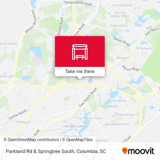 Parkland Rd & Springtree South map