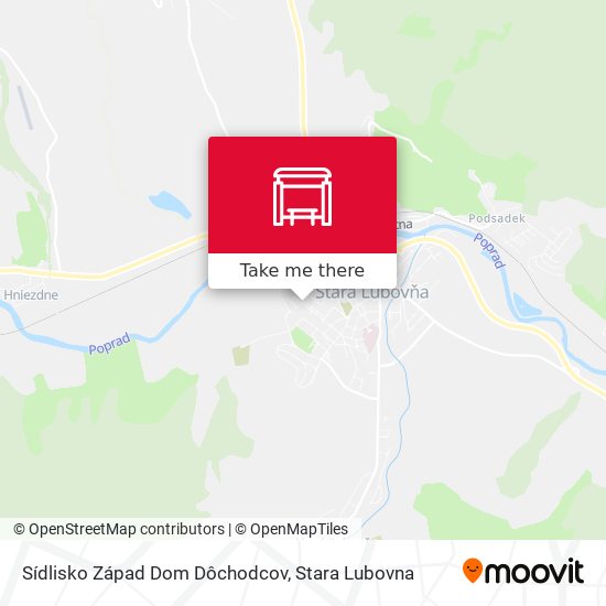 Sídlisko Západ Dom Dôchodcov map