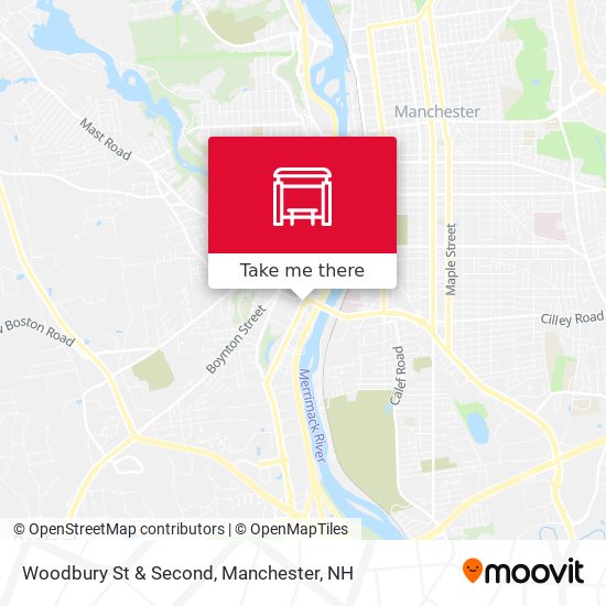 Woodbury St & Second map