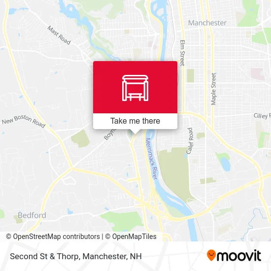 Second St & Thorp map