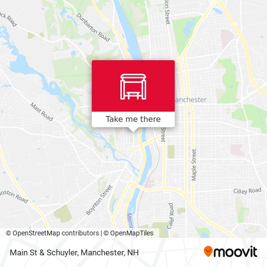 Main St & Schuyler map