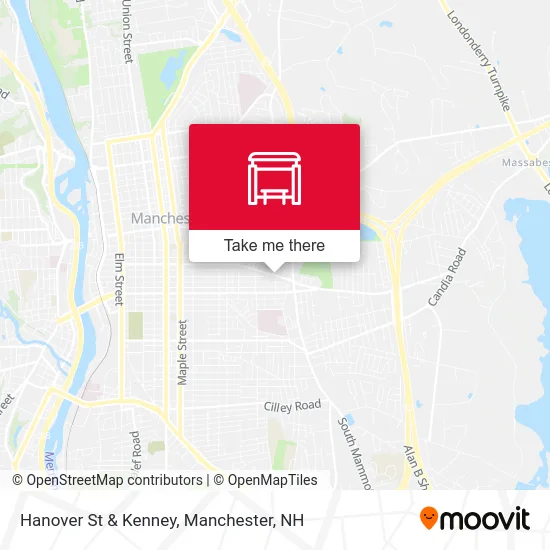 Hanover St & Kenney map