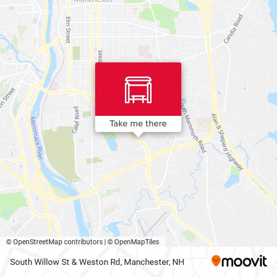 Mapa de South Willow St & Weston Rd