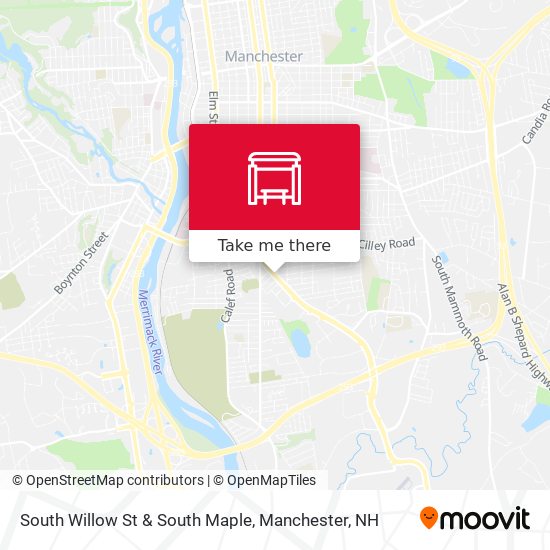 South Willow St & South Maple map
