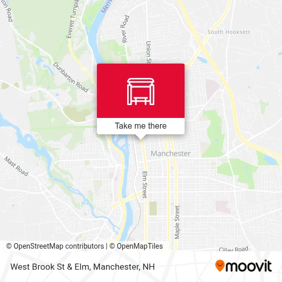 West Brook St & Elm map