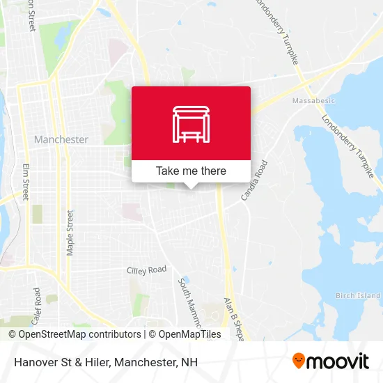 Hanover St & Hiler map