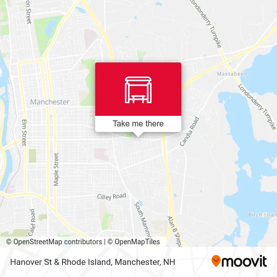 Hanover St & Rhode Island map