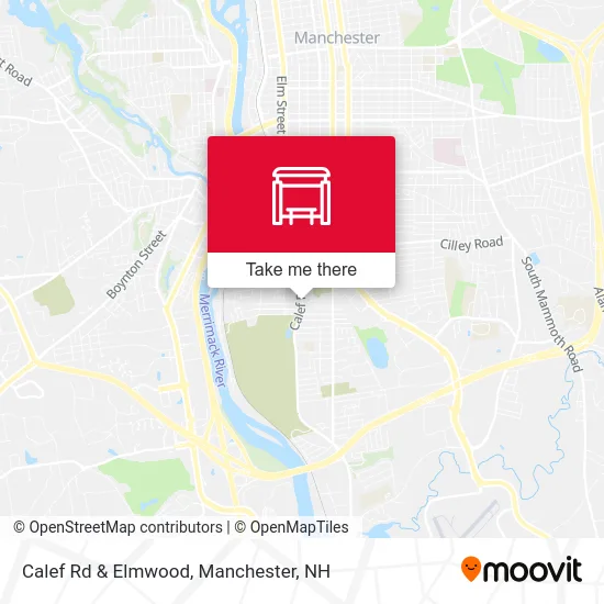 Calef Rd & Elmwood map