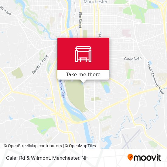 Calef Rd & Wilmont map