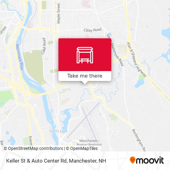 Keller St & Auto Center Rd map