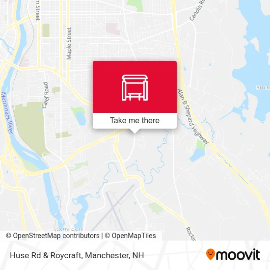 Huse Rd & Roycraft map