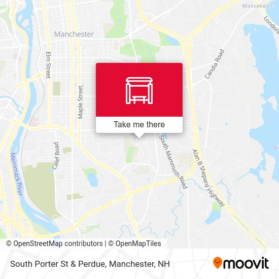 South Porter St & Perdue map