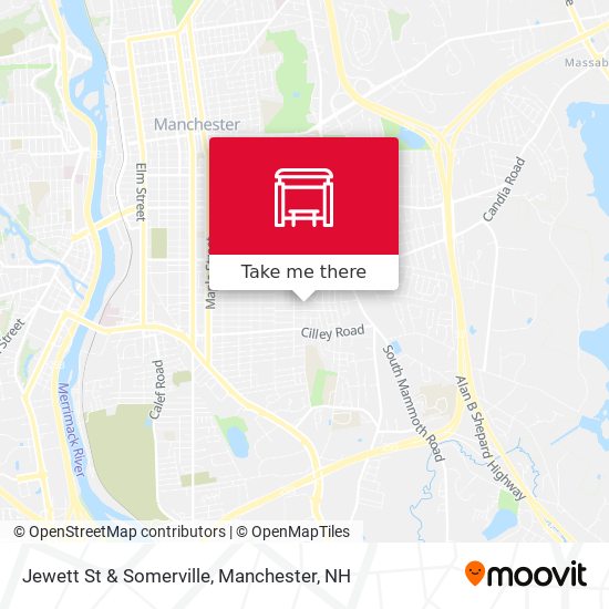 Jewett St & Somerville map