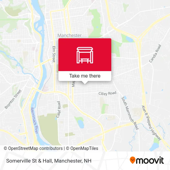 Somerville St & Hall map