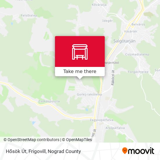 Hősök Út, Frigovill map