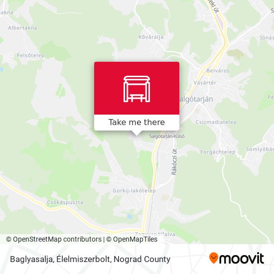 Baglyasalja, Élelmiszerbolt map