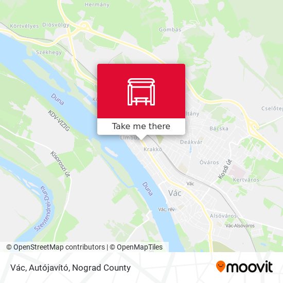 Vác, Autójavító map