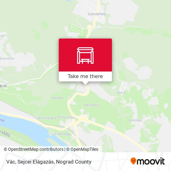 Vác, Sejcei Elágazás map
