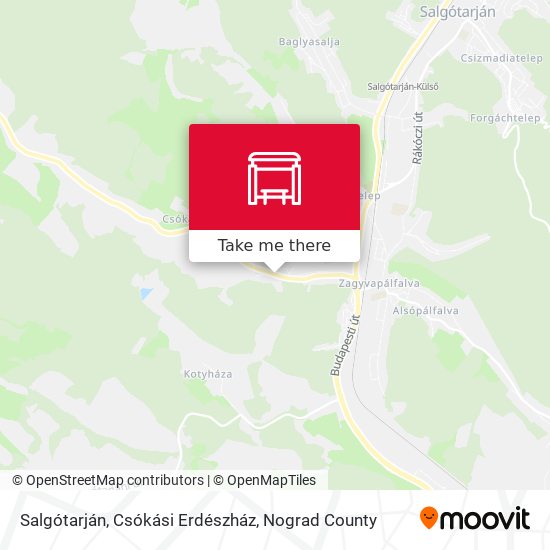 Salgótarján, Csókási Erdészház map