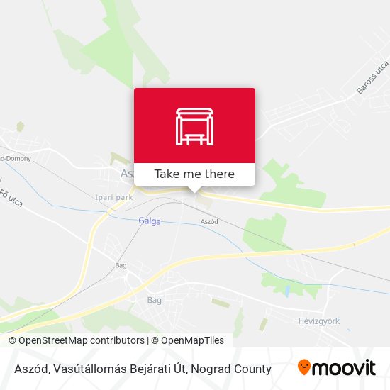 Aszód, Vasútállomás Bejárati Út map