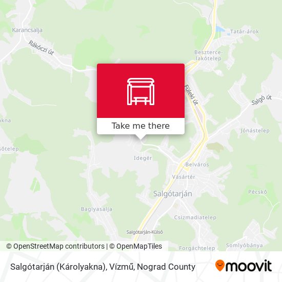 Salgótarján (Károlyakna), Vízmű map