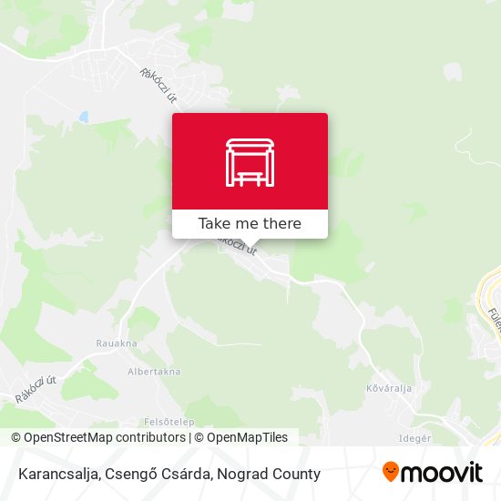 Karancsalja, Csengő Csárda map