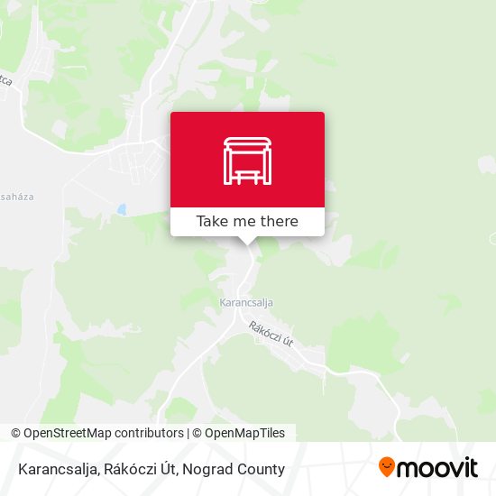 Karancsalja, Rákóczi Út map