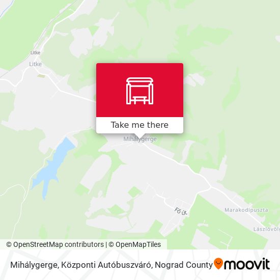 Mihálygerge, Központi Autóbuszváró map