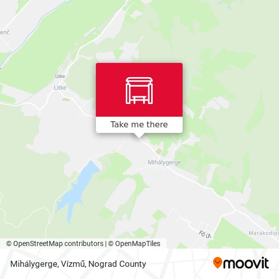 Mihálygerge, Vízmű map