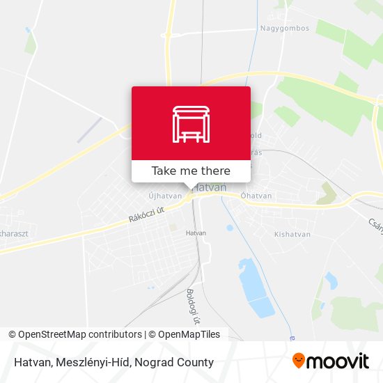 Hatvan, Meszlényi-Híd map