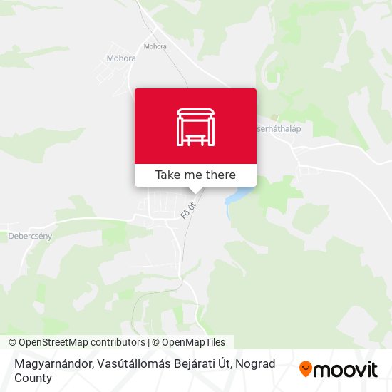 Magyarnándor, Vasútállomás Bejárati Út map