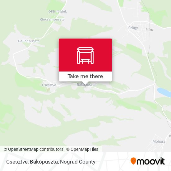 Csesztve, Bakópuszta map