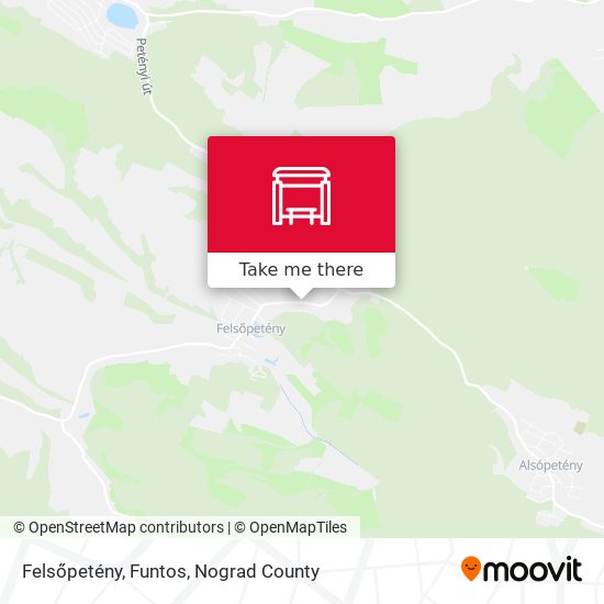 Felsőpetény, Funtos map